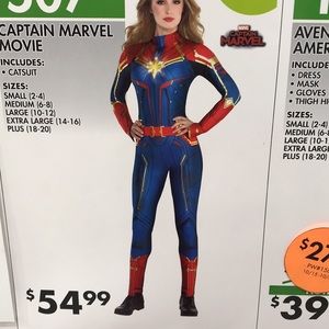 SMALL captain marvel costume
